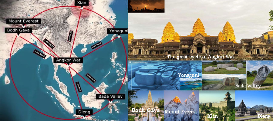 The great circle from the heart of Angkor Wat